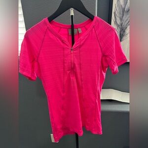 Athleta Hot Pink Short Sleeve Tee